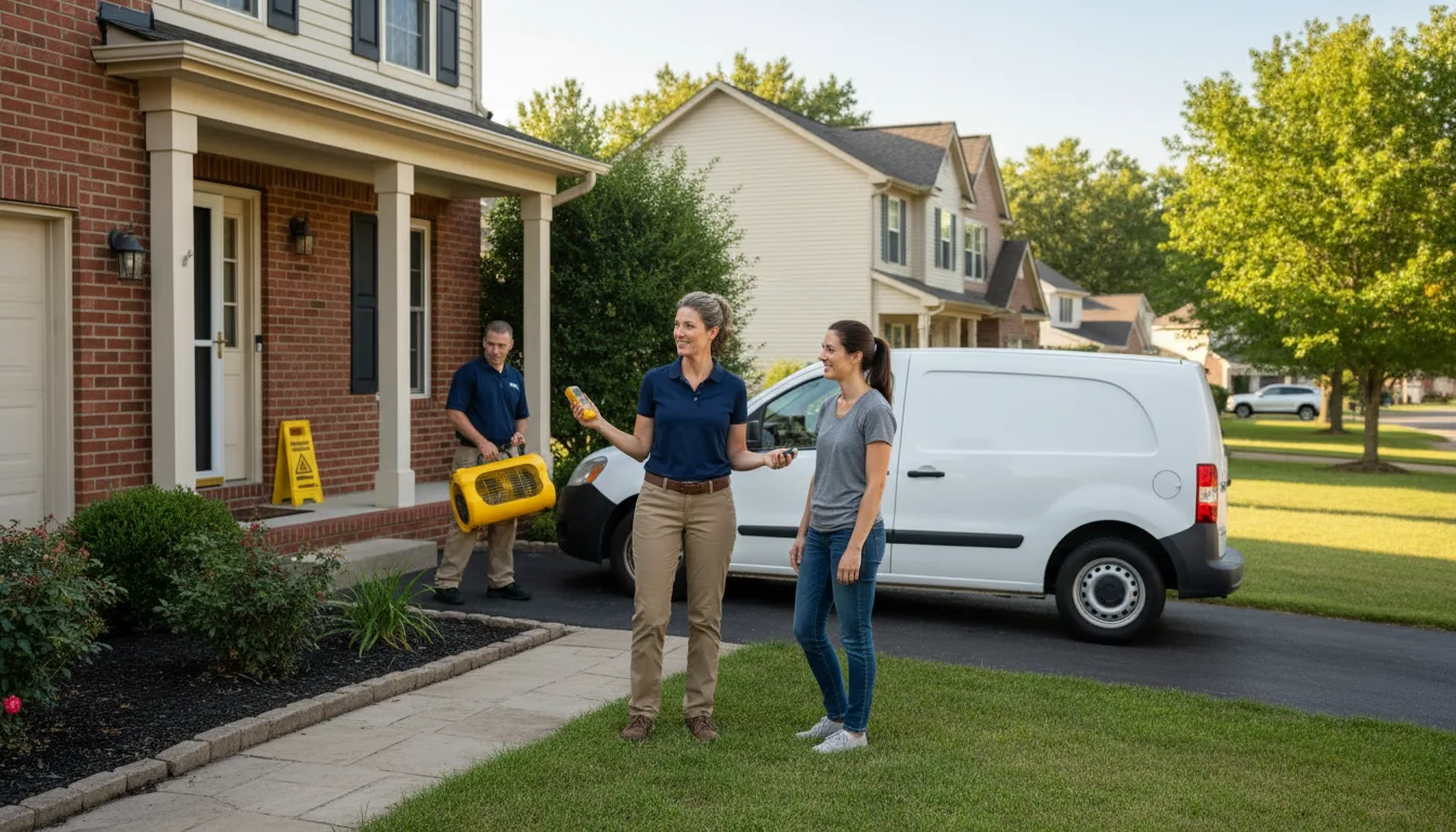 Residential water damage restoration in Enola, PA